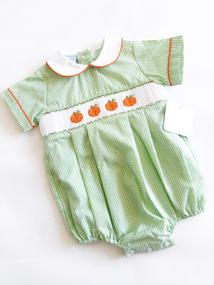 Green Check Pumpkin Patch Bubble