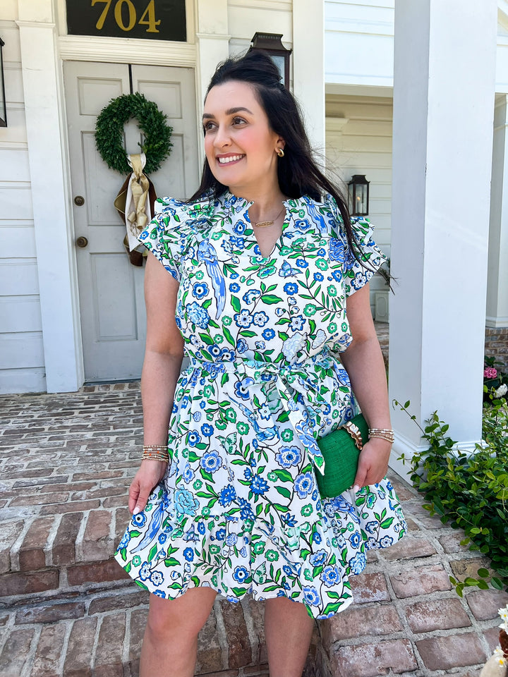 Ivona Floral Ruffle Mini Dress