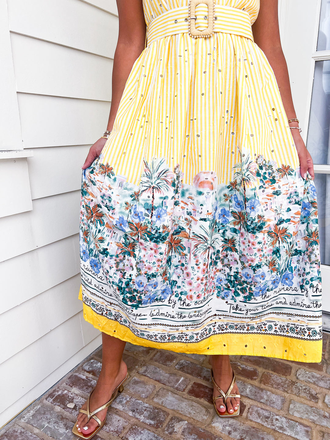 Golden Amalfi Coast Sunrise Dress
