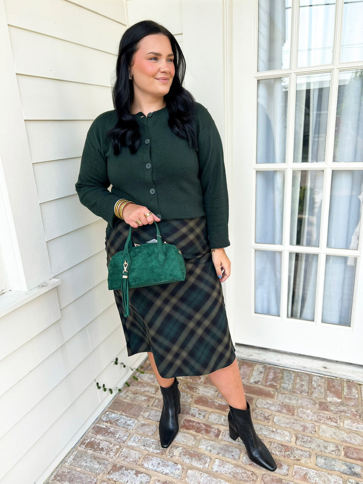 Forest Plaid Favorite Slip Skirt