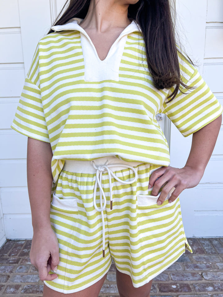 Chartreuse Sunny Stripe Set