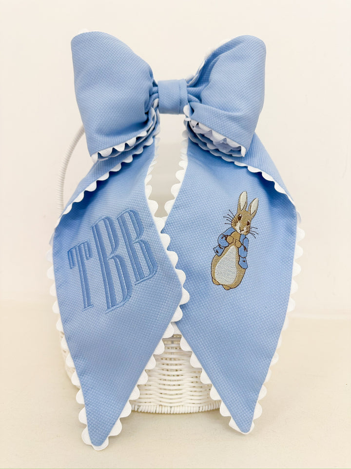 Embroidered Bow Sash