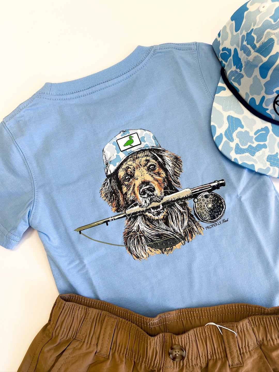 Fishing Buddy Boys SS Light Blue Tee