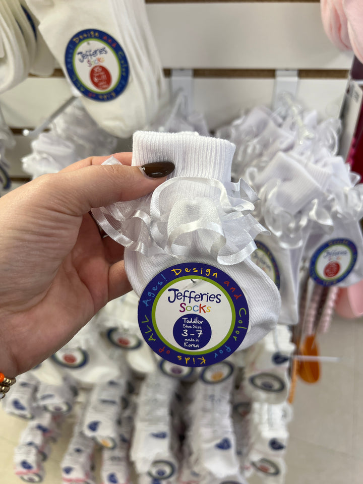 White Double Ruffle Trim 1pk