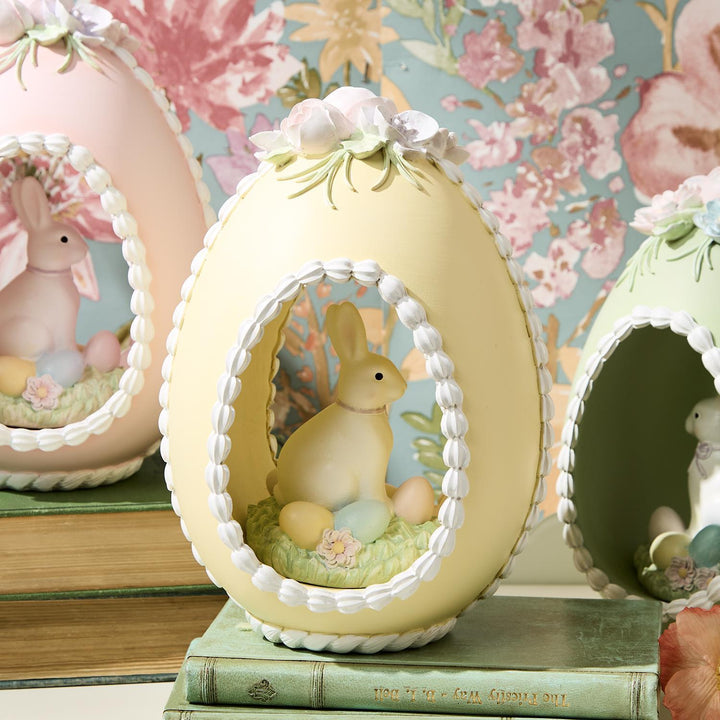 Easter Sugar Egg w/ Bunny Painted Decor