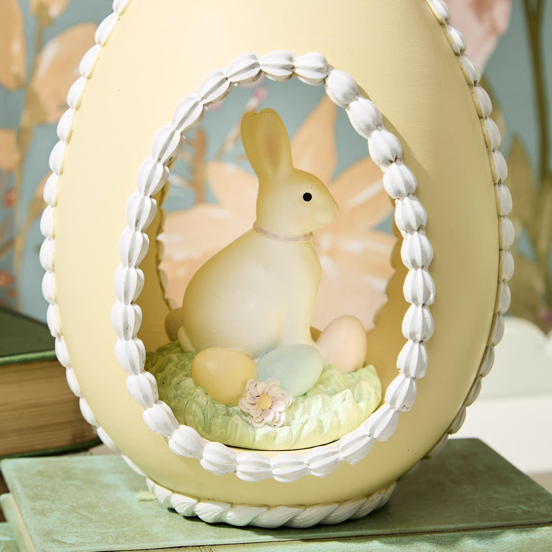 Easter Sugar Egg w/ Bunny Painted Decor