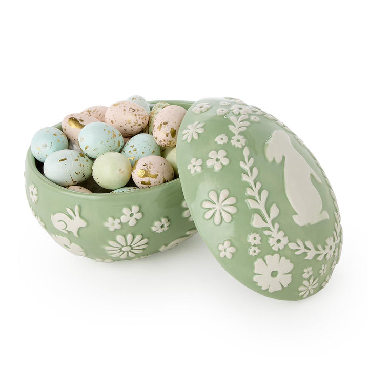 Easter Whimsy Egg Shaped Dish