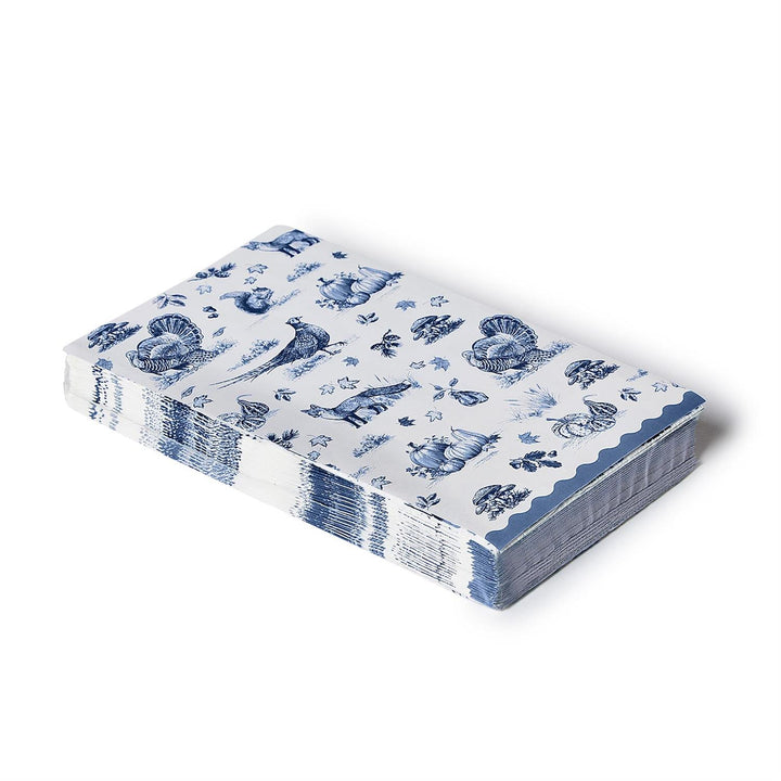 Falling for Blue Toile Paper Napkins