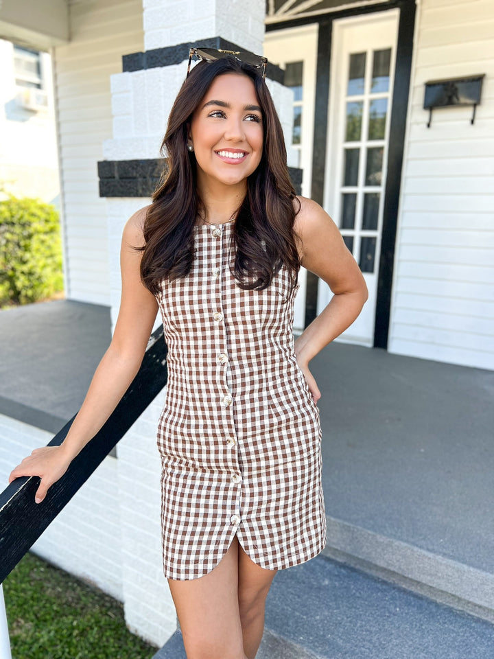 Mustang Gingham Mini Dress