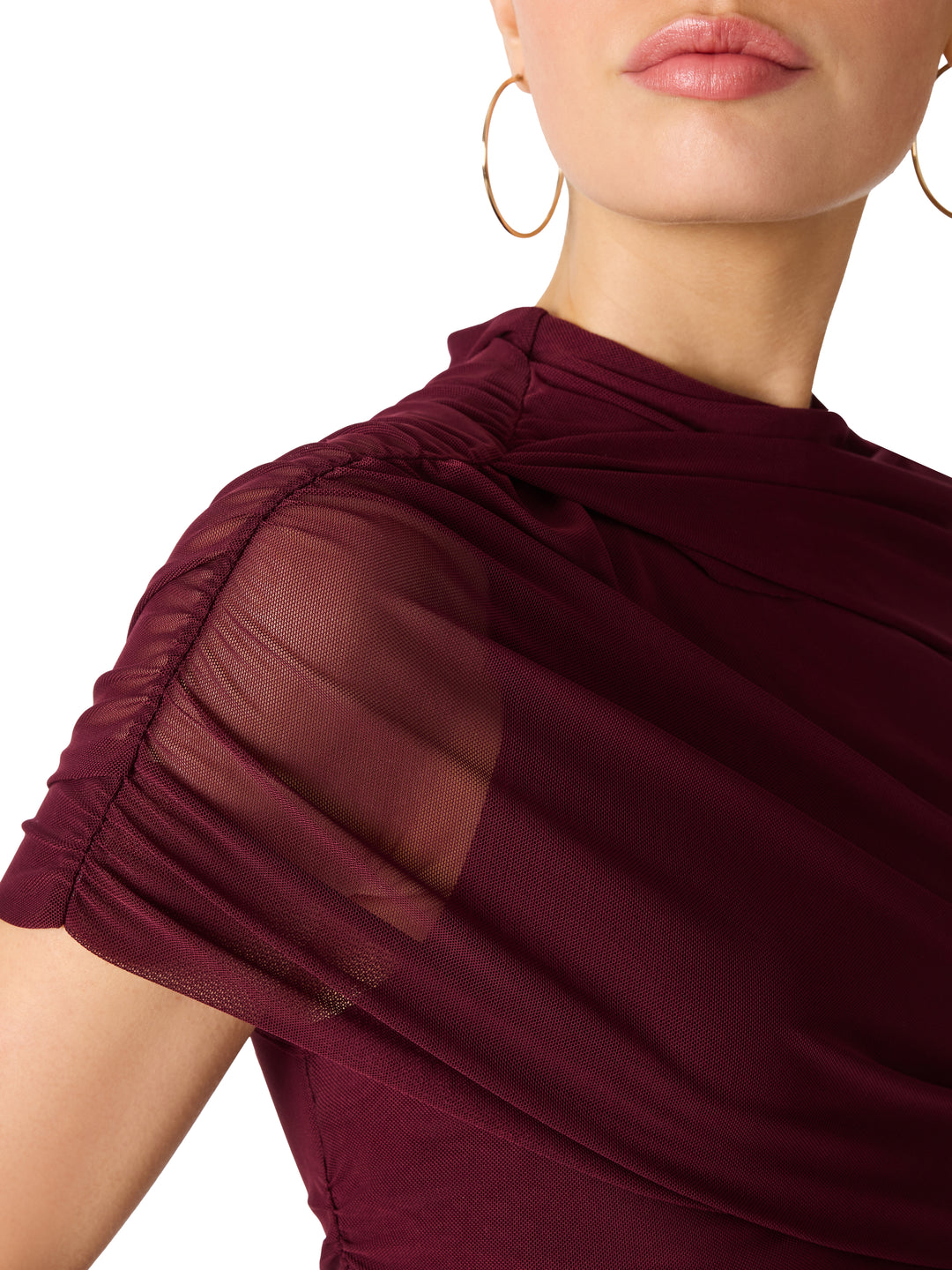 Deep Fig Kerry Mesh Top