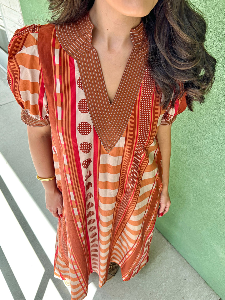 Burnt Cinnamon James Dress