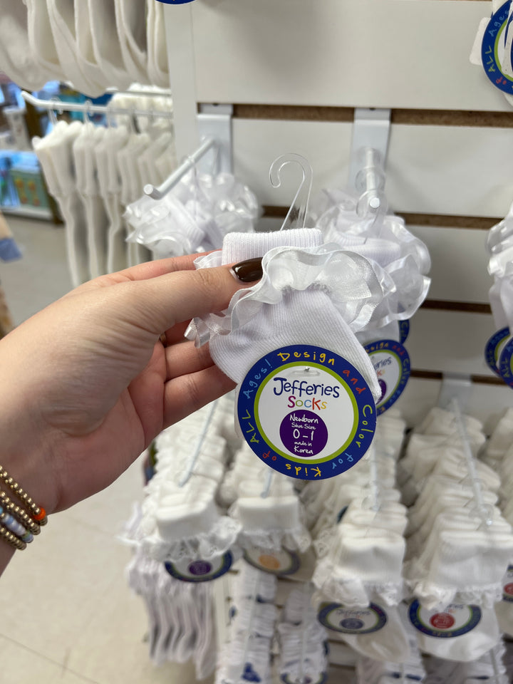 White Double Ruffle Trim 1pk