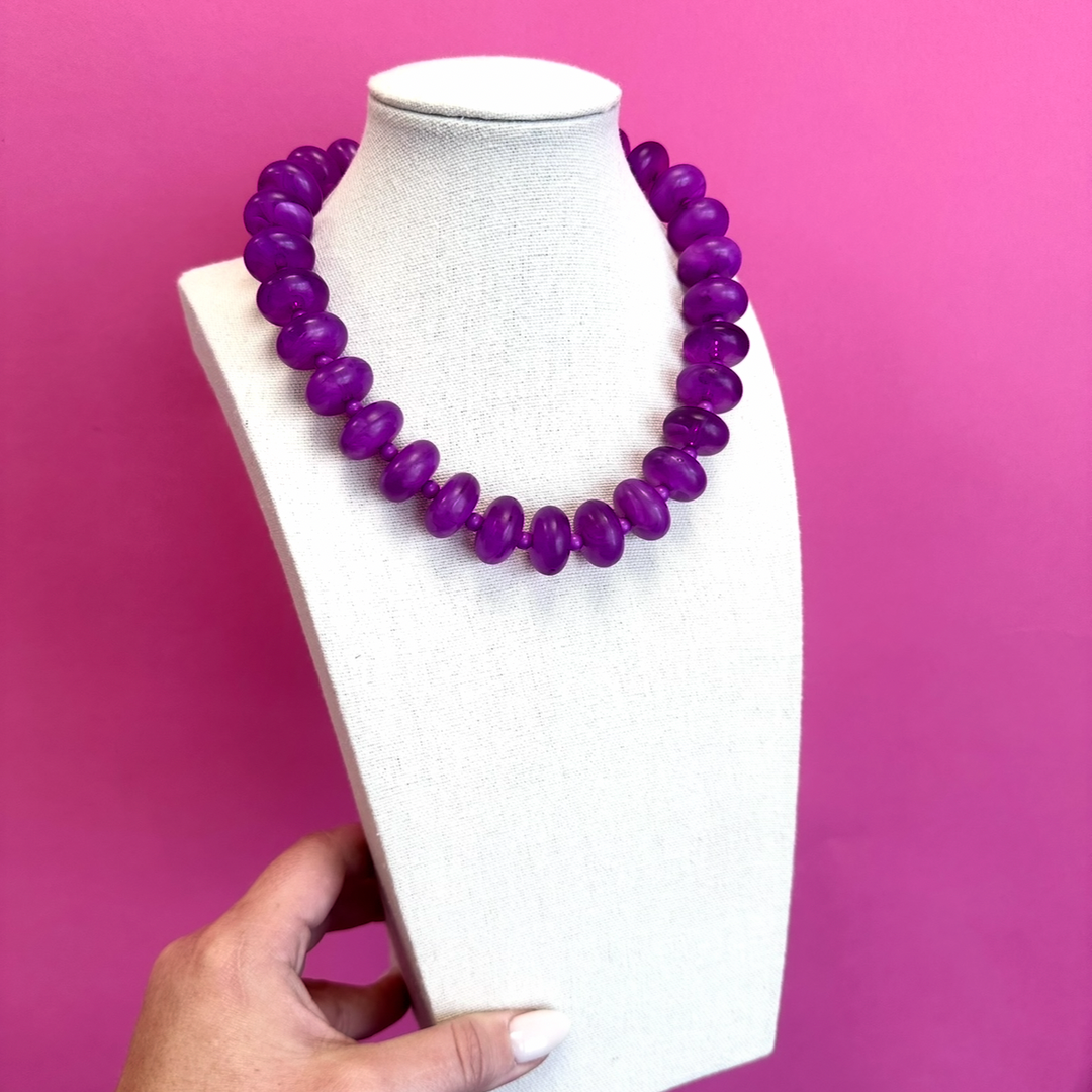 Purple Bauble Necklace