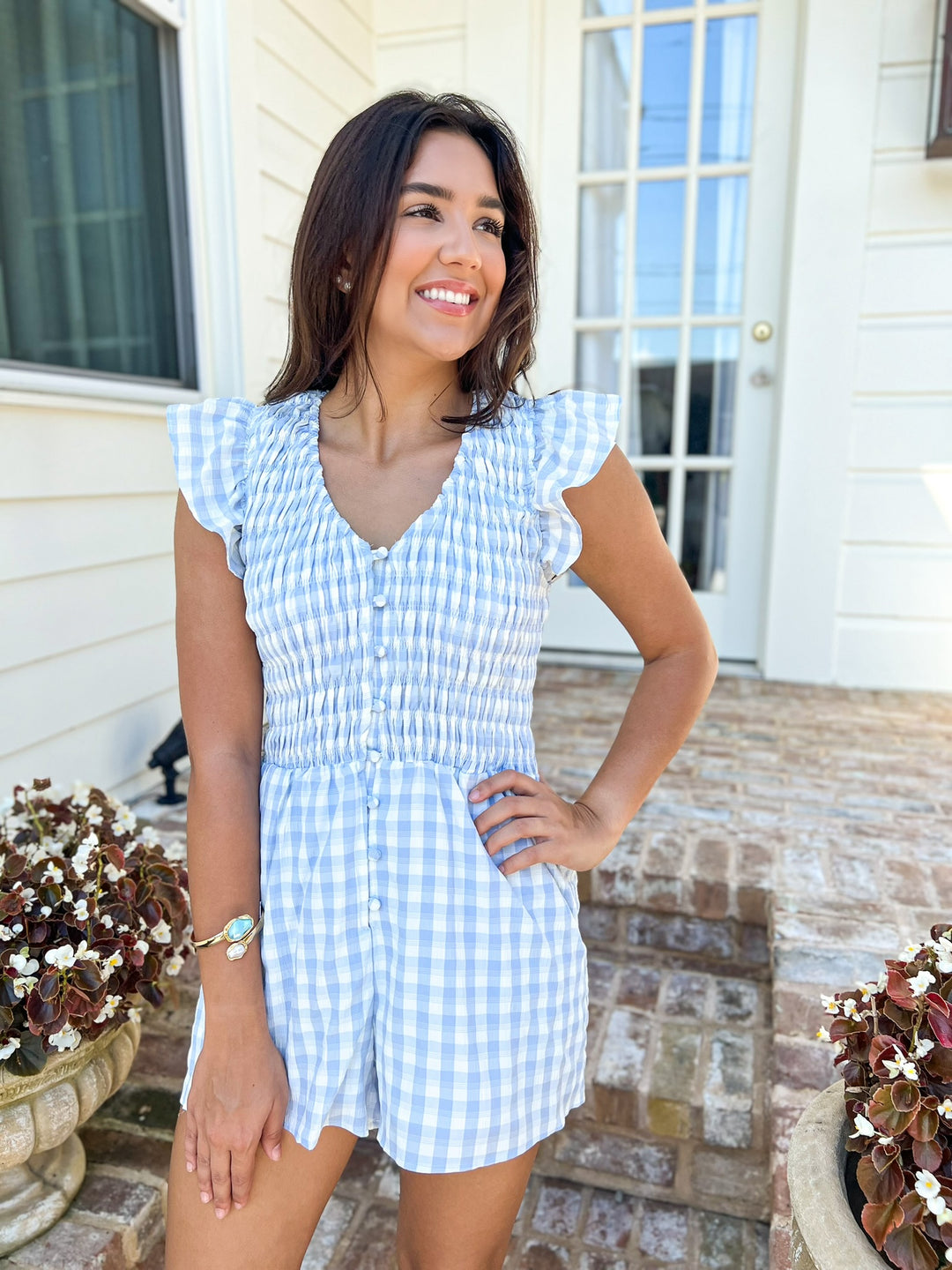 Starlet Gingham Romper