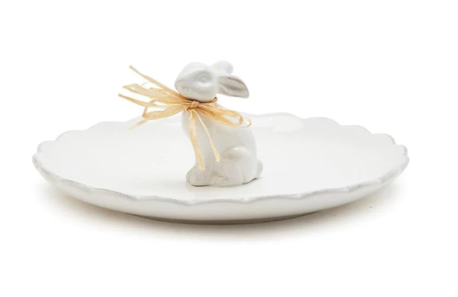 Bunny Scalloped Edge Platter