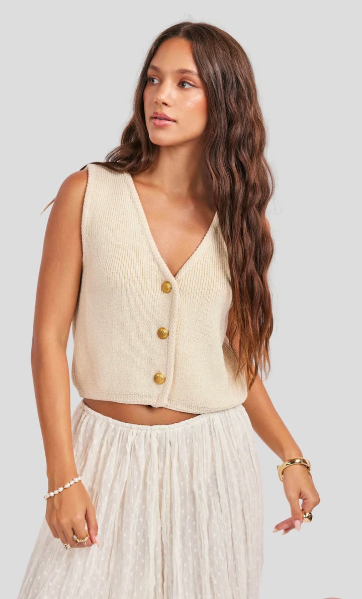 Cream Seven Seas Sweater Vest