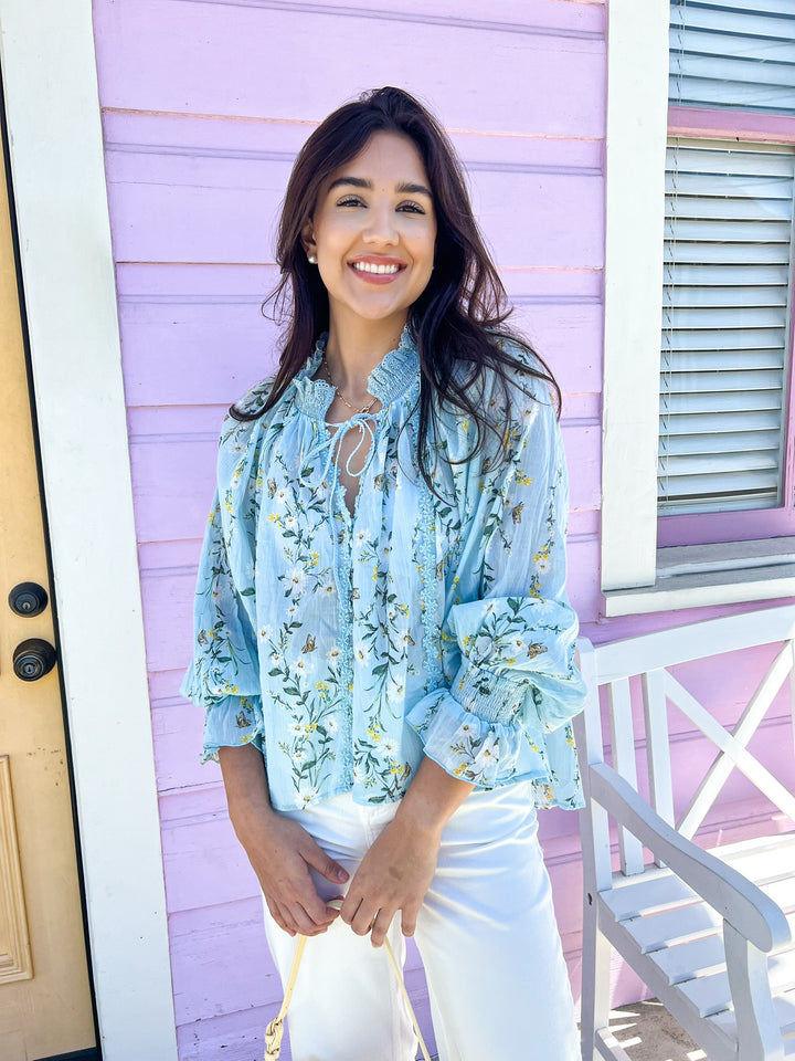 Lyla Floral Flutter Blouse