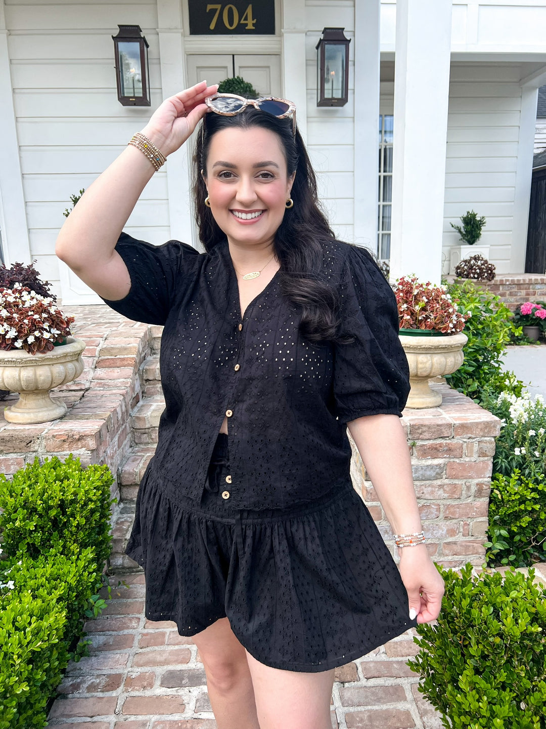 Black Eyelet Daydream Set