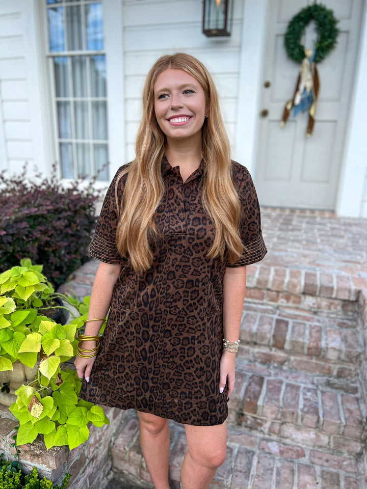 Suede Leopard Tame Dress
