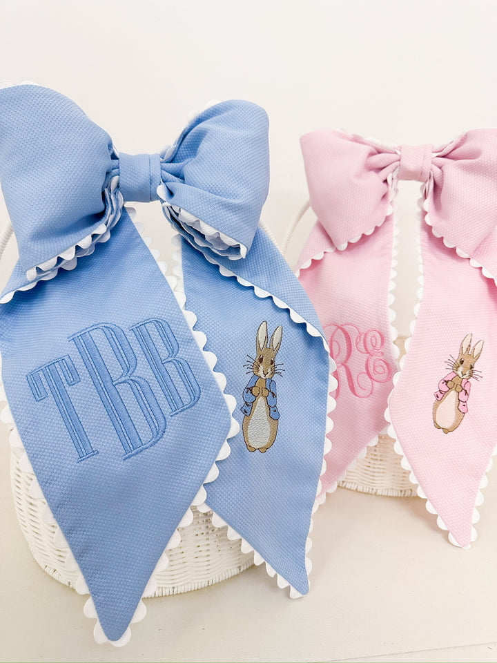 Embroidered Bow Sash