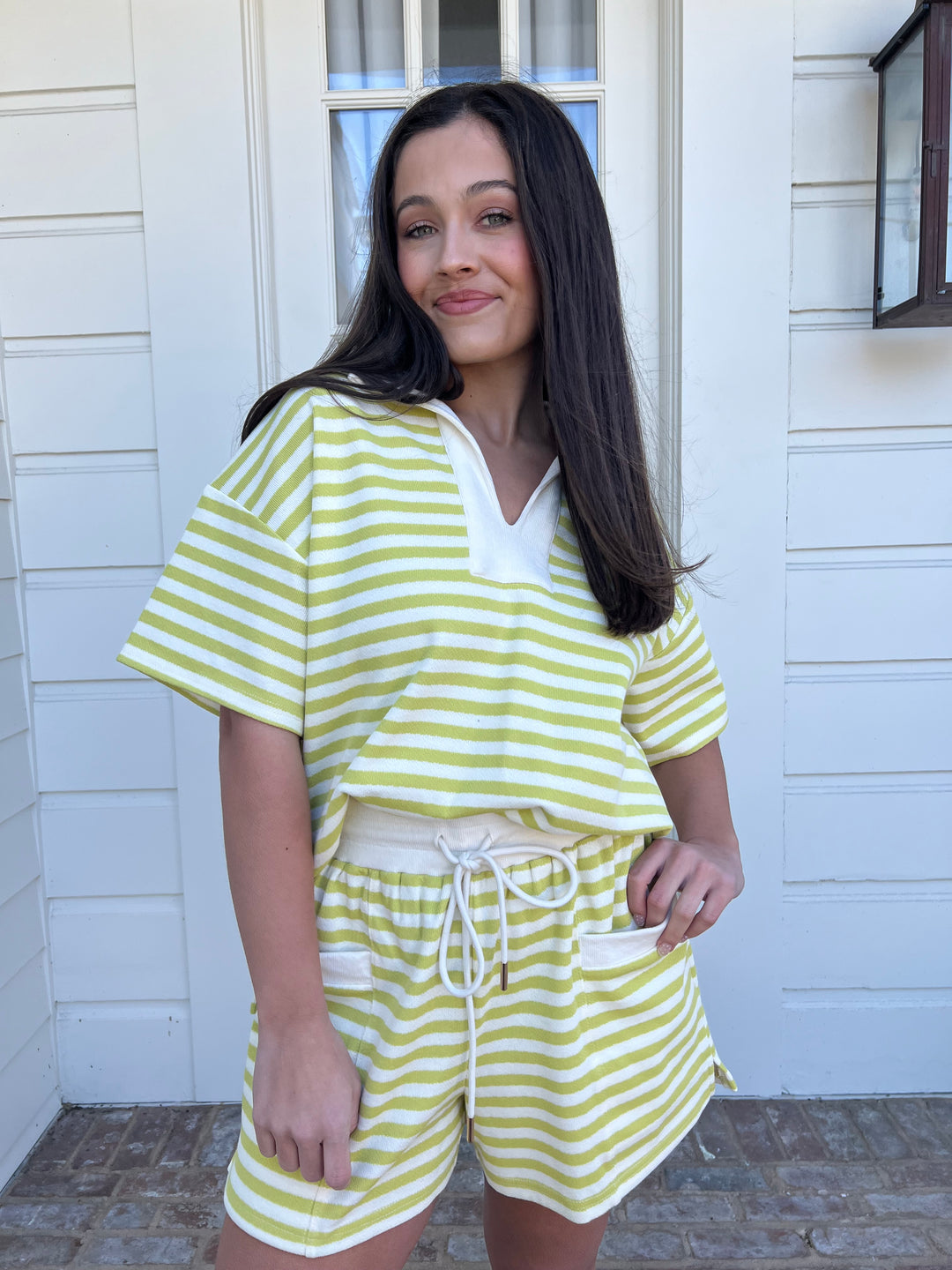 Chartreuse Sunny Stripe Set