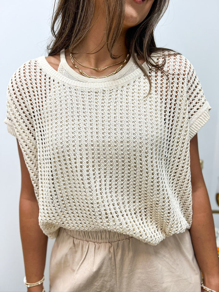 Natural Maren Sweater & Tank Set