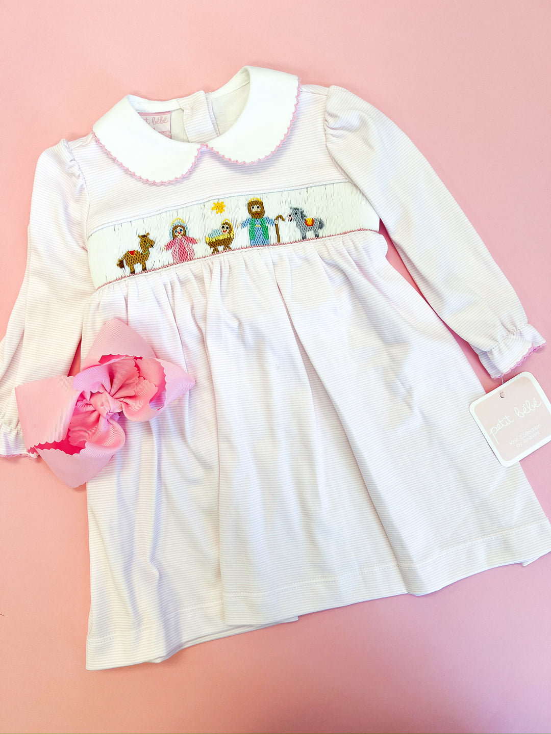 Nativity Girl Stripe Dress