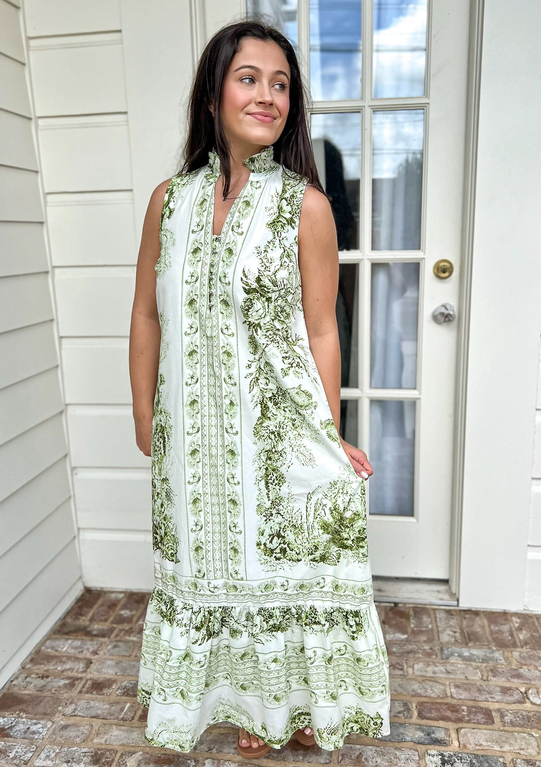 Dazed Olive Tree Midi Dress