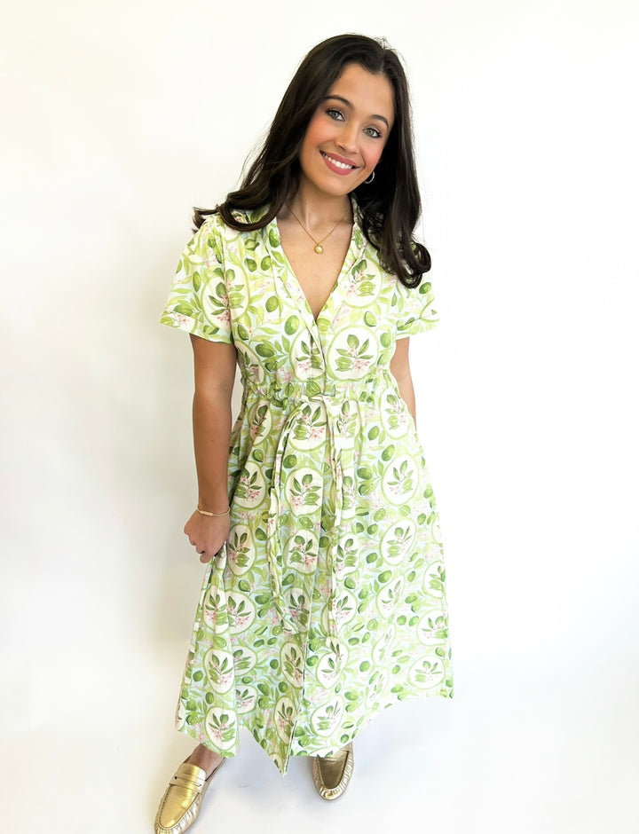 Key Lime Bria Blue Dress
