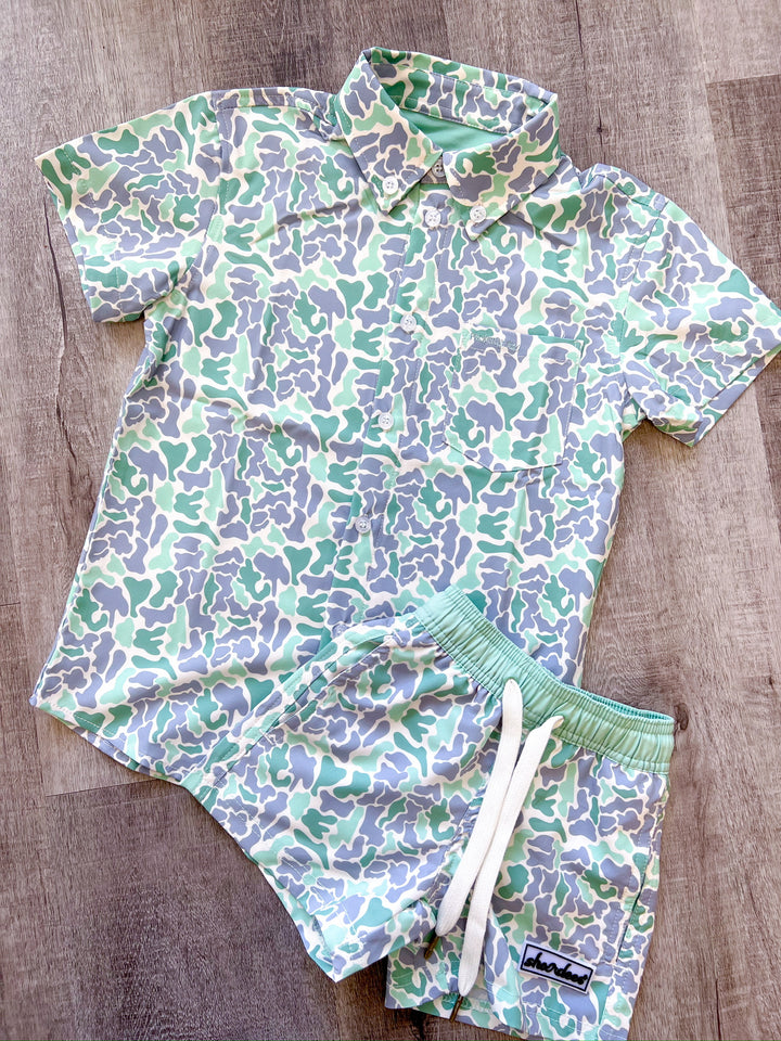 Sage Camo Shordees Summer Shirt