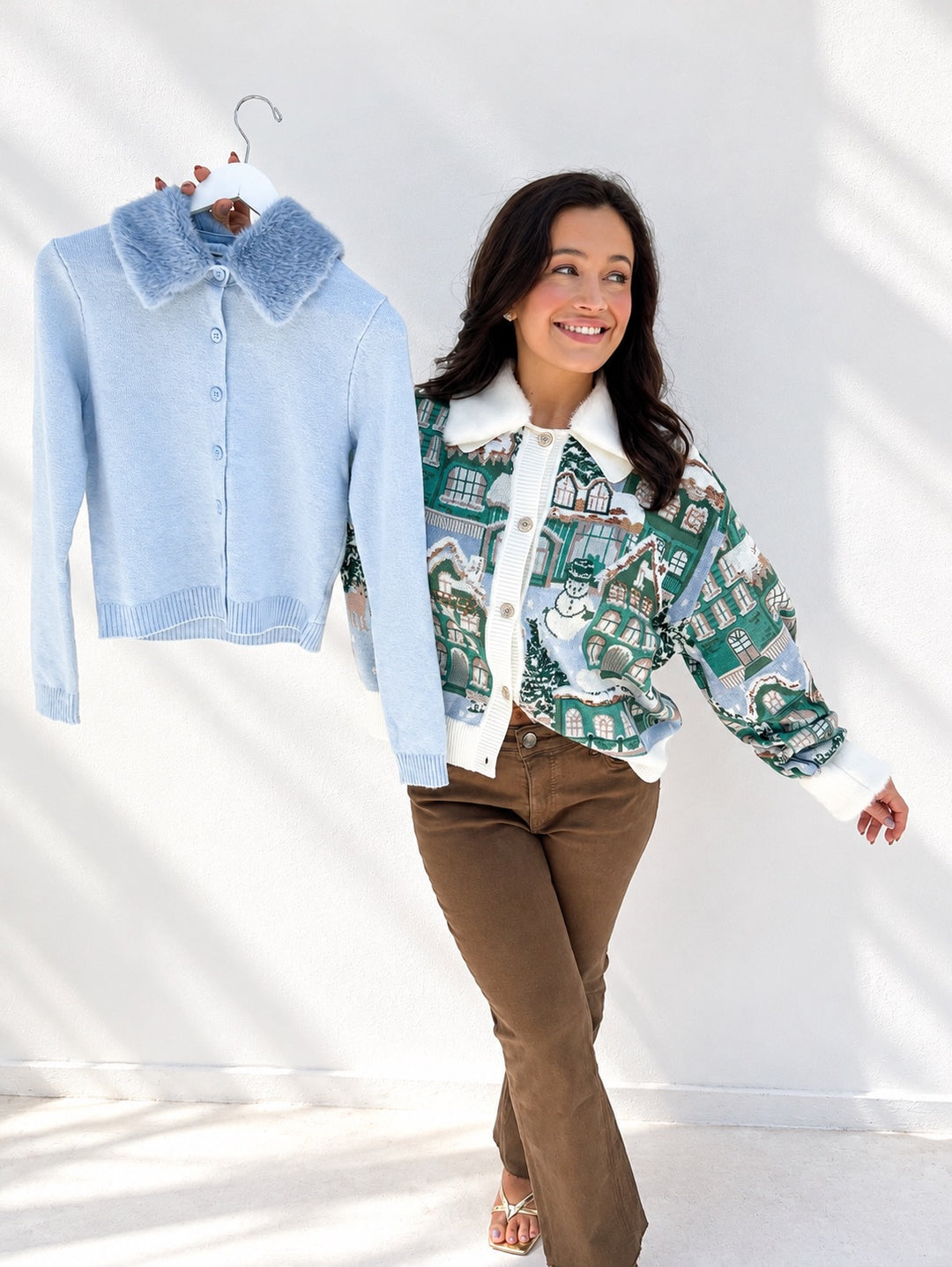 Light Blur Erica Fur Cardigan