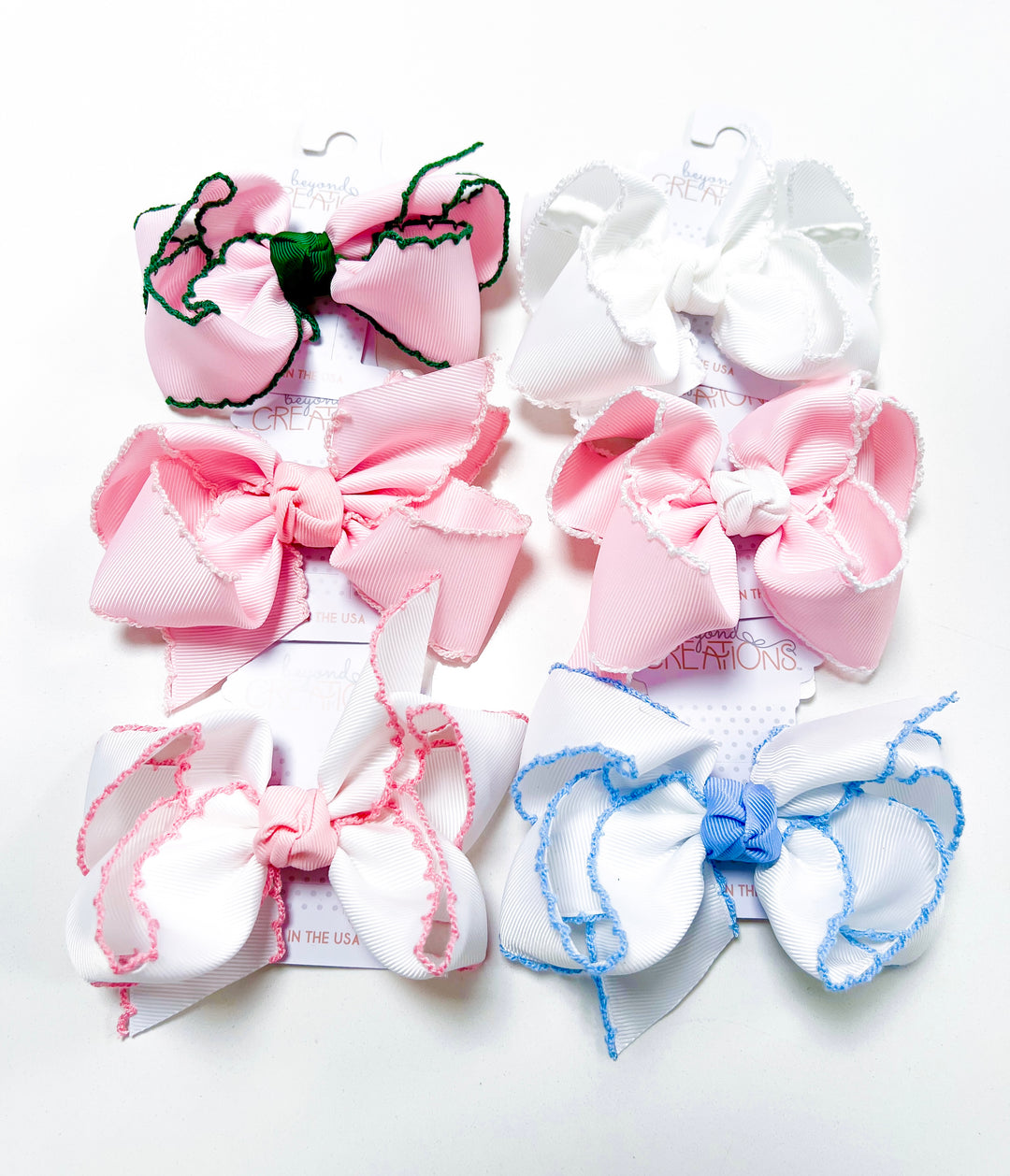 Crochet Edge Bows LRG
