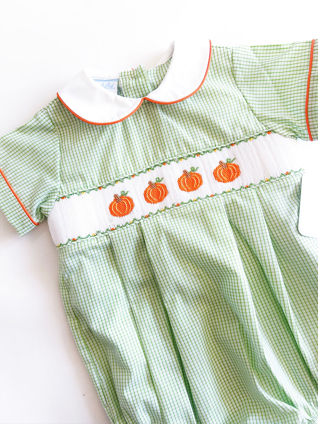 Green Check Pumpkin Patch Bubble