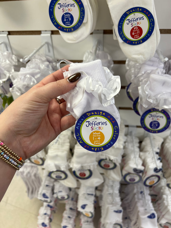 White Double Ruffle Trim 1pk