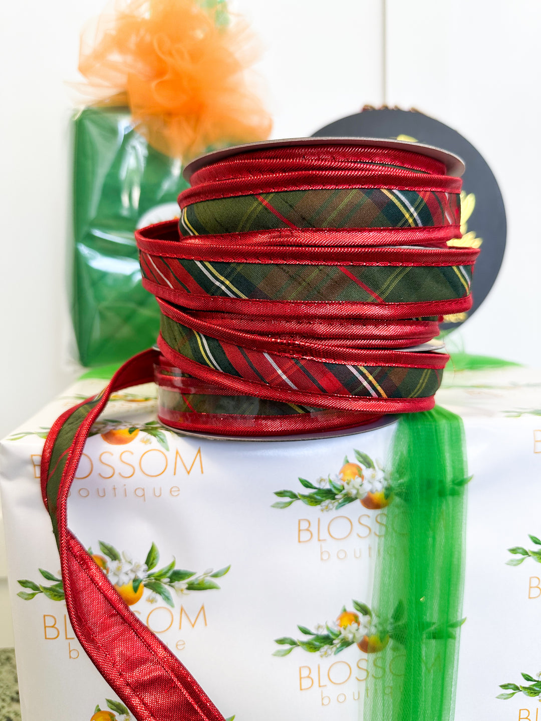 Traditional Plaid Fused Metallic Red - 1x10yd