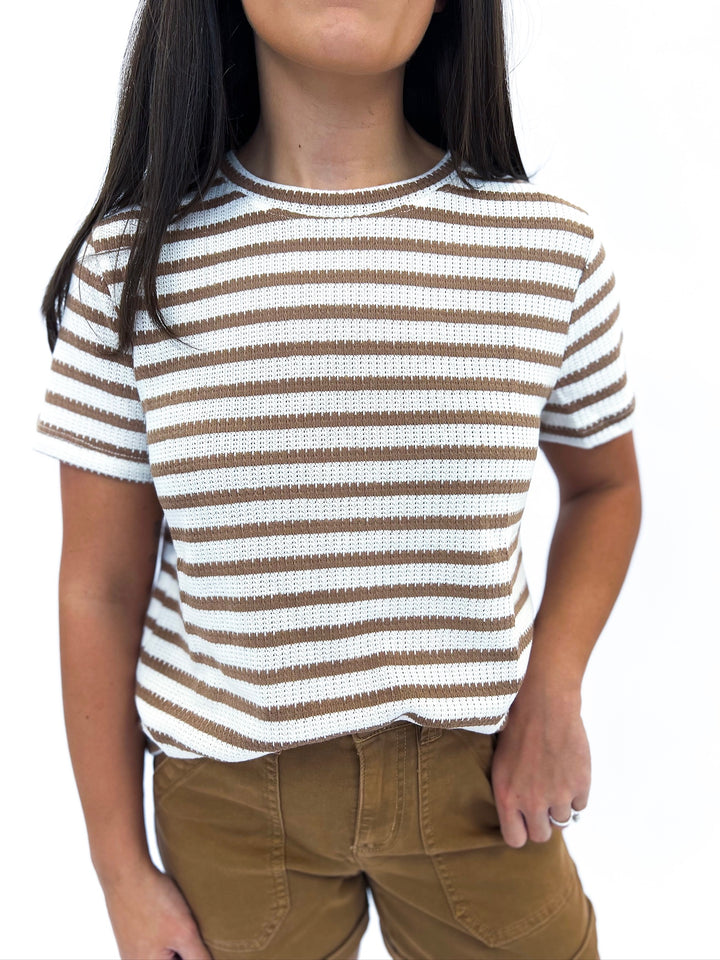 Valle Stripe Perfect Textured Tee