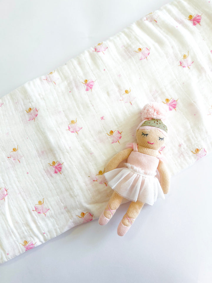 Ballerina Swaddle and Rattle