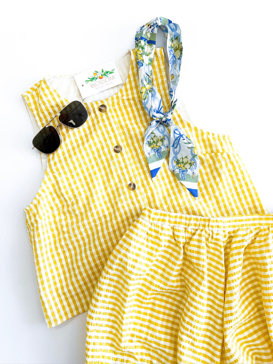 Yellow Gingham Southern Charm Set
