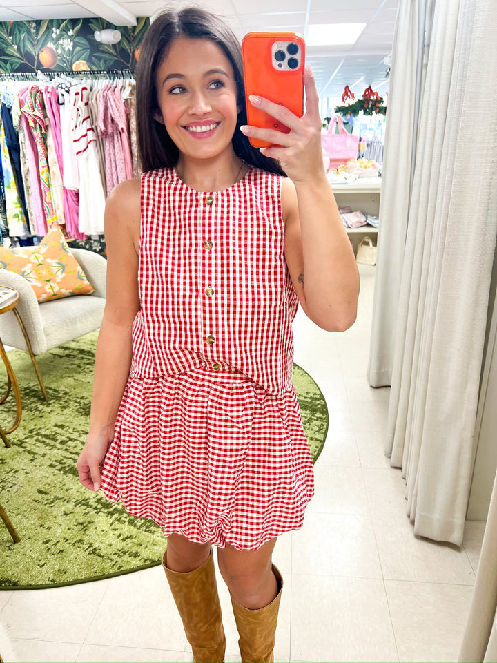 Red Gingham Southern Charm Set