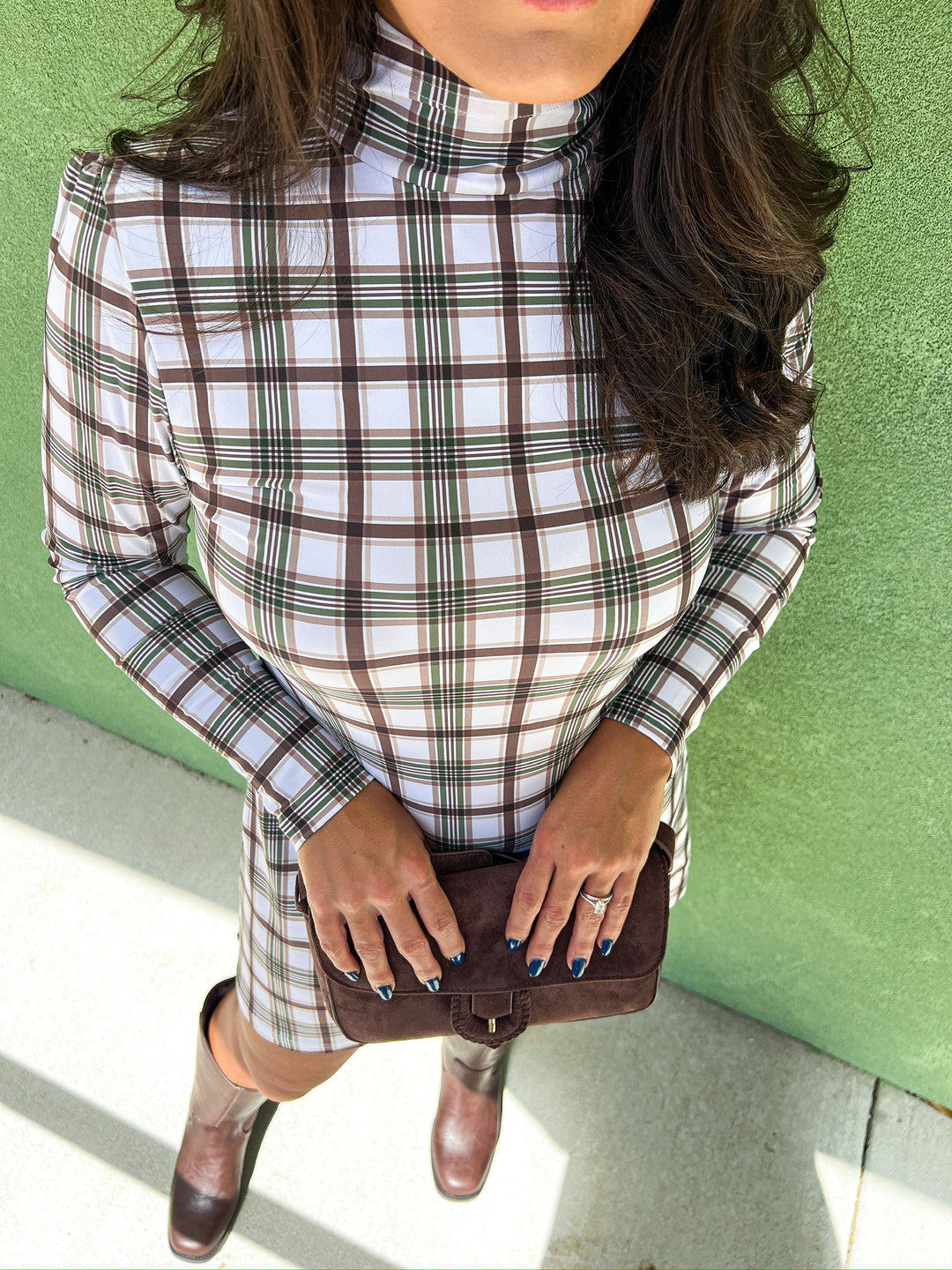 Oak Plaid Dottie Dress