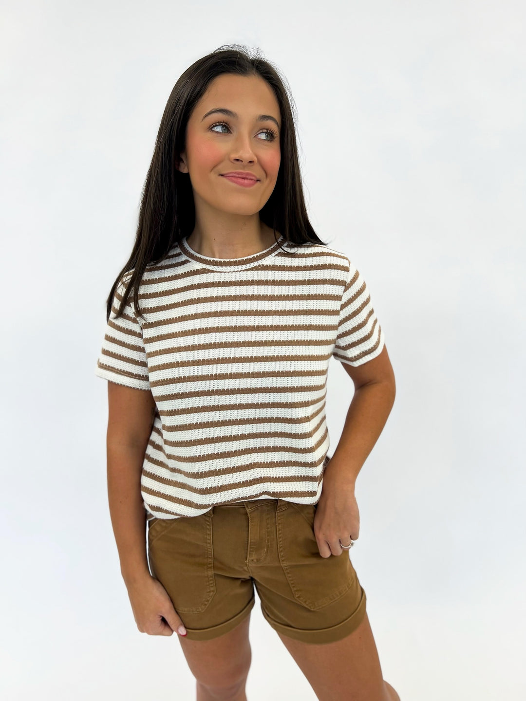Valle Stripe Perfect Textured Tee