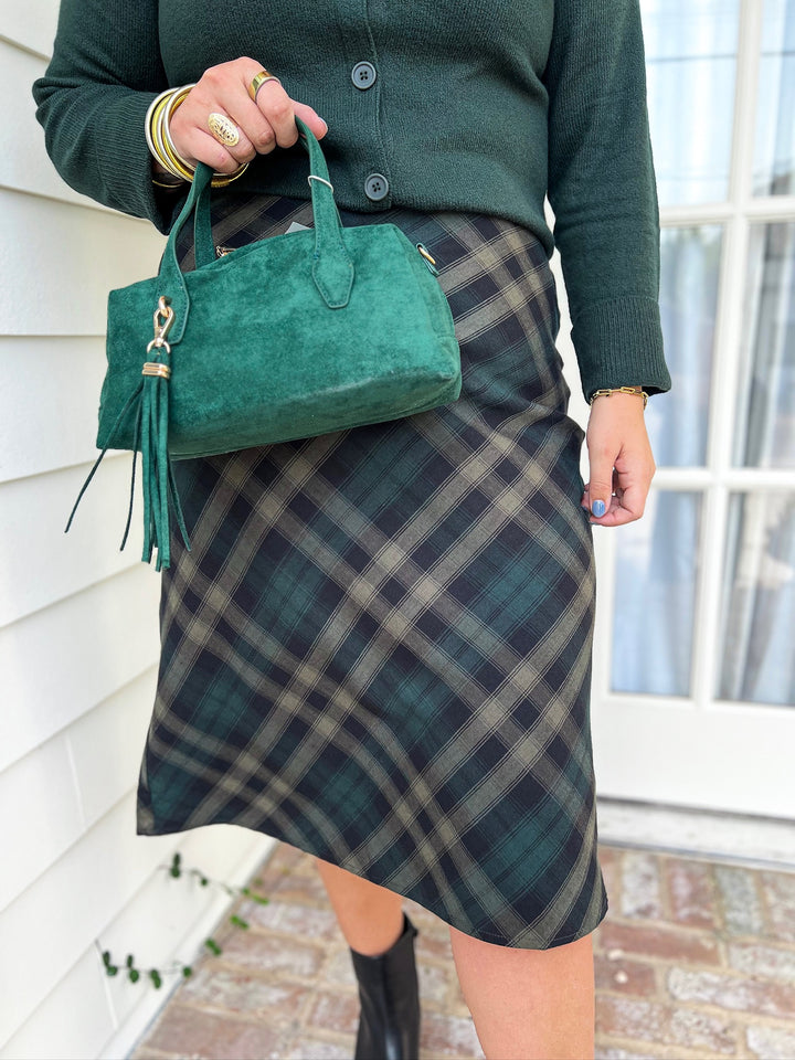 Forest Plaid Favorite Slip Skirt