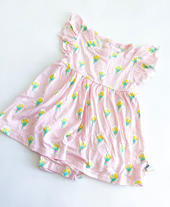 Fancy Tulips Bodysuit Dress
