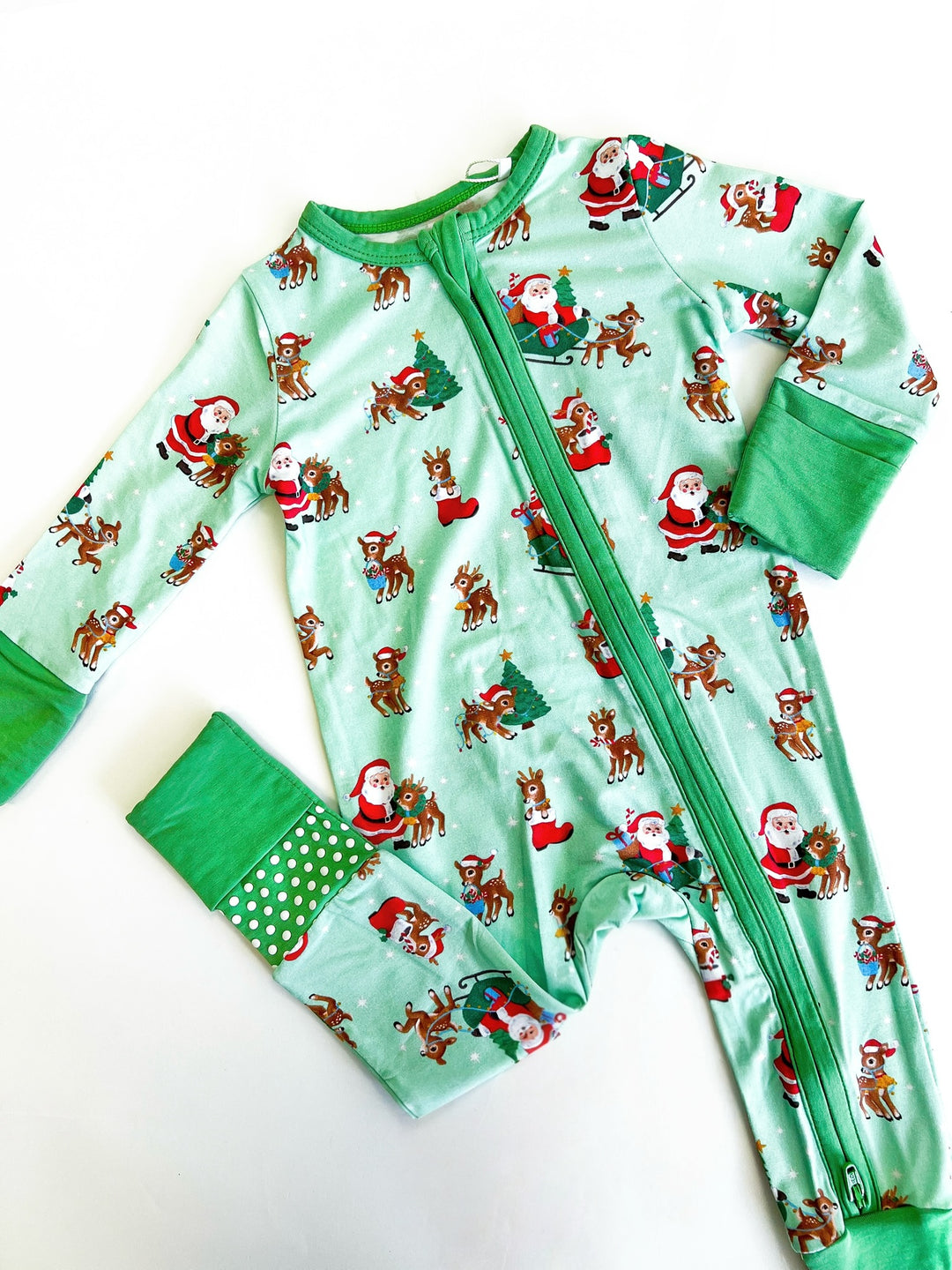 Vintage Reindeer & Santa Convertible Romper