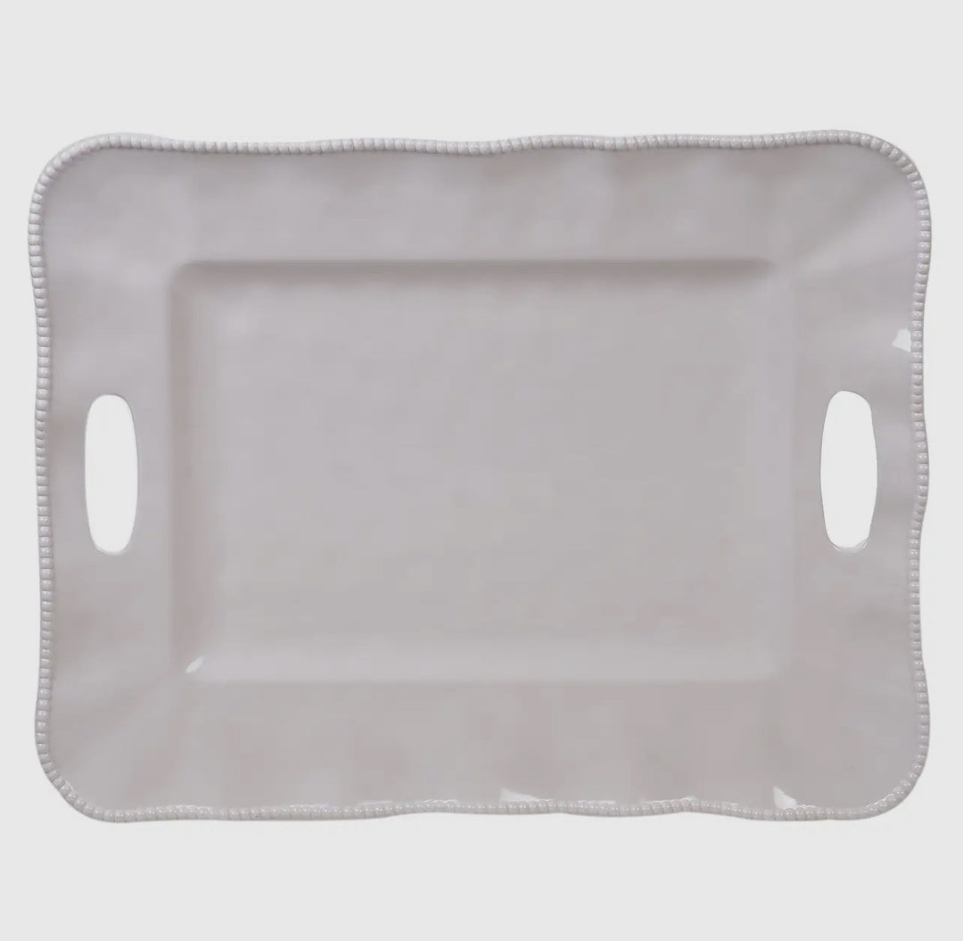 Perlette Cream Rectangular Tray