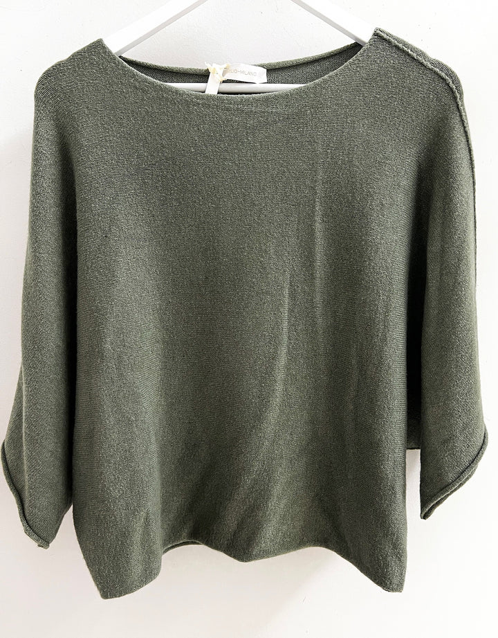 Army Green Sally Knit Sweater