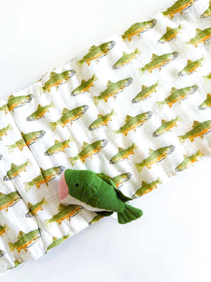 Fish Swaddle and Rattle