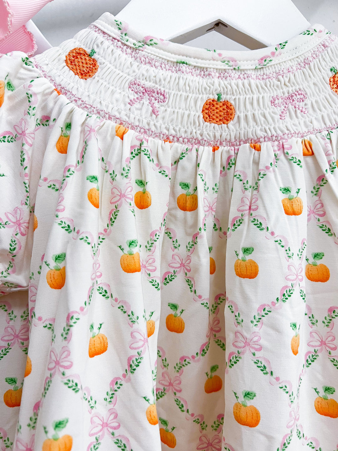 Pretty Pumpkin Jane Trellis Bishop Bloomer Set