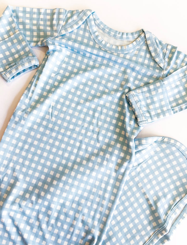 Blue Gingham in Cottage Knotted Gown