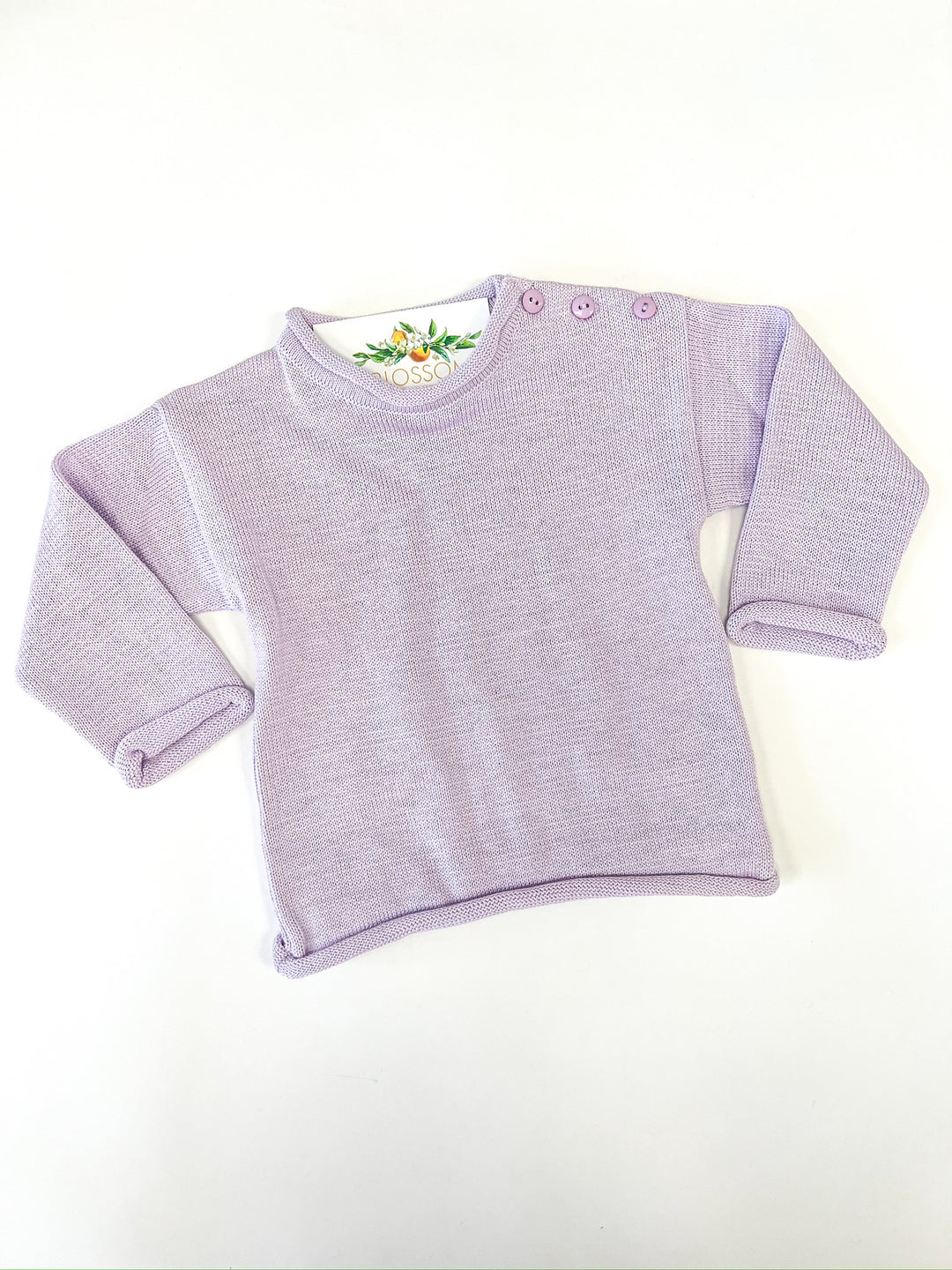 Lavender Rolled Neck Pullover